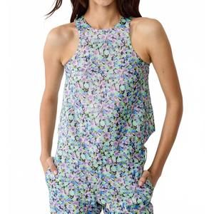 NEW LANTHROPY loto linen top in meadow print